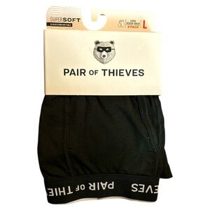1 Pack Mens Pair of Thieves SuperSoft Trunk Underwear Black Size L